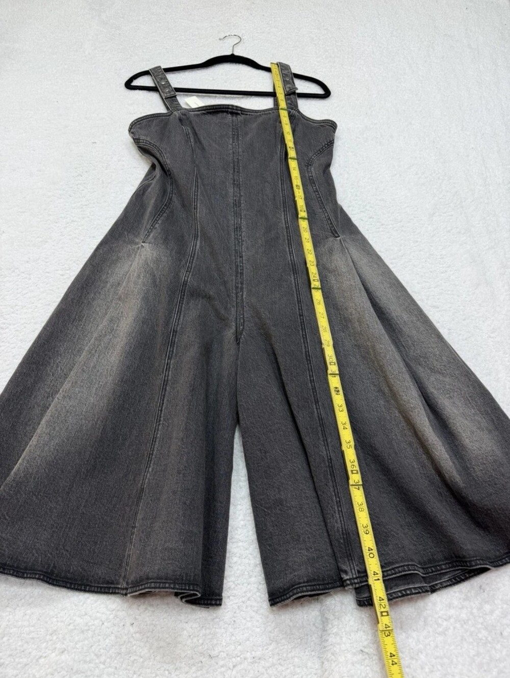 Pilcro Washed Black Denim Midi Dress - Picture 9 of 10